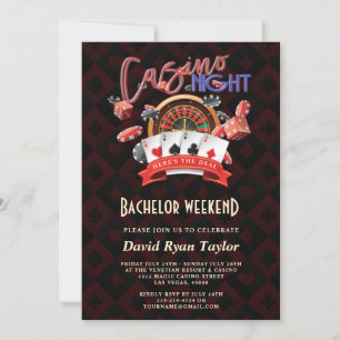 Invitation Soirée de Casino Élégante à Vegas pour un Enterrem
