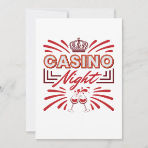 Invitation Soirée de casino Fête Joueur de jeux d'argent