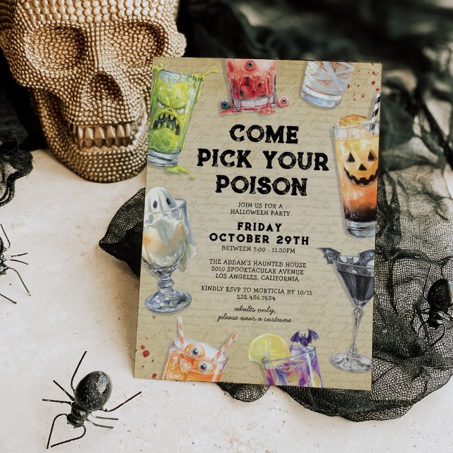 Invitation Soirée de cocktails d'Halloween pour adultes (Créateur téléchargé)