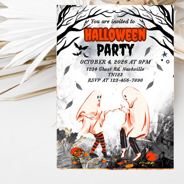 Invitation Soirée de danse des fantômes pour Halloween (Créateur téléchargé)