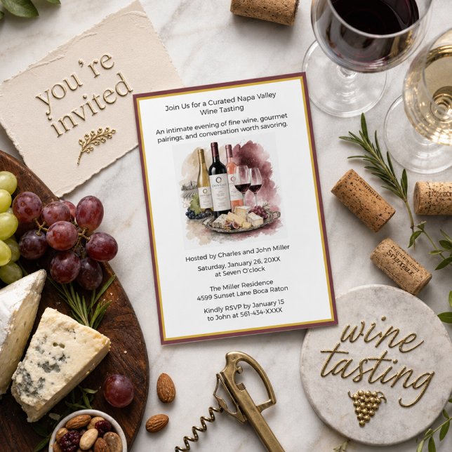 Invitation Soirée de dégustation de nourriture gastronomique  (Créateur téléchargé)