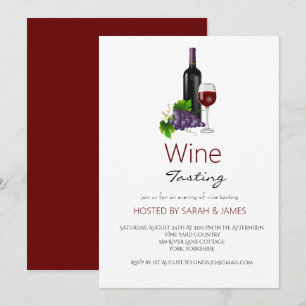 Invitation Soirée de dégustation de vin de Bourgogne moderne