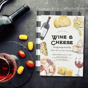 Invitation Soirée de Dégustation de Vins et Fromages Charcute