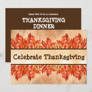 Invitation Soirée de fête de Thanksgiving