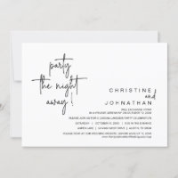 Soirée de fête, dîner Mariage Elopement