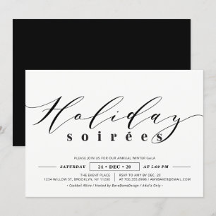 Invitation Soirée de Fêtes d'Entreprise Minimaliste, Fête de