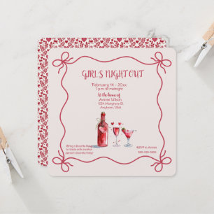 Invitation Soirée de filles pour la Saint-Valentin