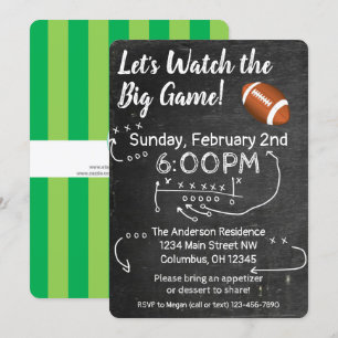 Invitation Soirée de football - Grand Match