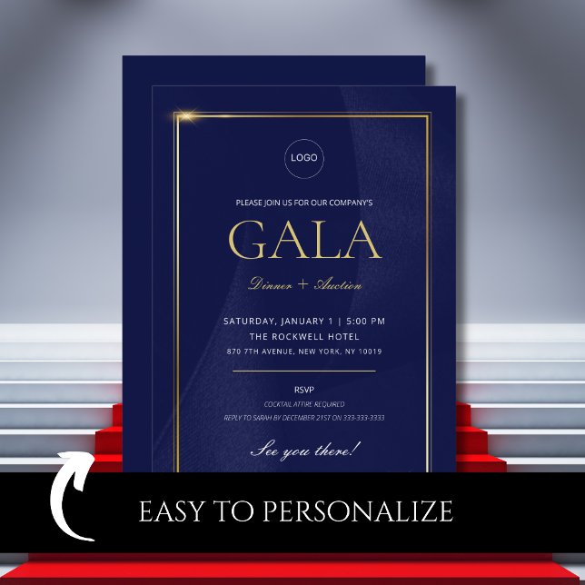 Invitation Soirée de gala de l'entreprise Soirée de collecte  (Créateur téléchargé)