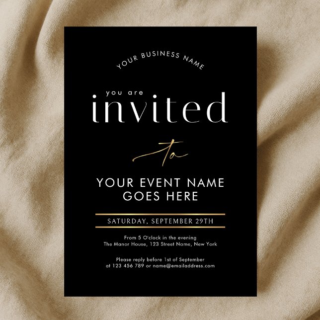 Invitation Soirée de gala de l'événement commercial de callig (Créateur téléchargé)