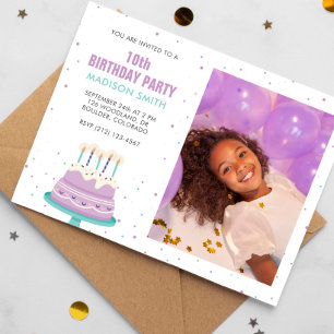Invitation Soirée de gâteau d'anniversaire
