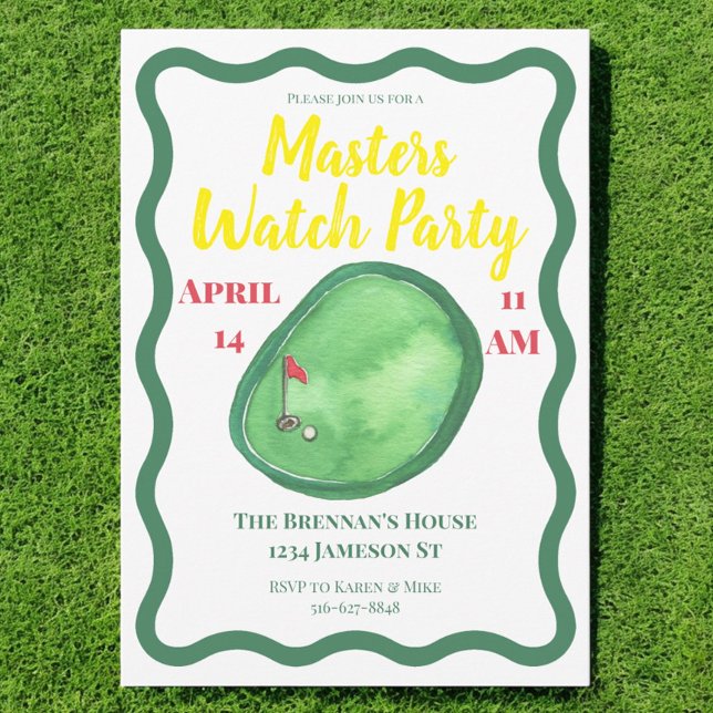Invitation Soirée de golf Masters Montre (Créateur téléchargé)