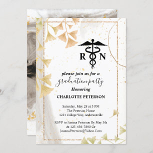 Invitation Soirée de graduation des infirmières en gris et e