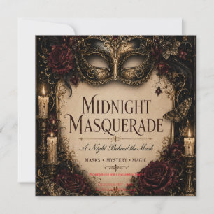 Invitation Soirée de Halloween élégante gothique