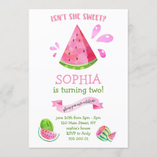 Invitation Soirée de la pastèque d'été Fête des filles