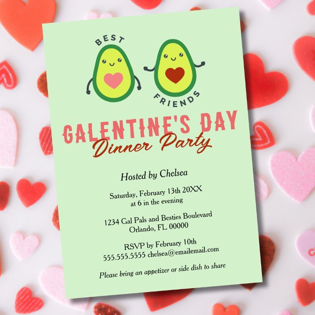 Invitation Soirée de la Saint-Valentin entre copines à l'avoc (Créateur téléchargé)