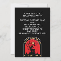 Soirée de la veille d'Halloween à minuit