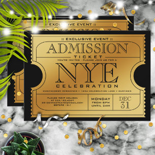 Invitation Soirée de la veille Golden Ticket Party