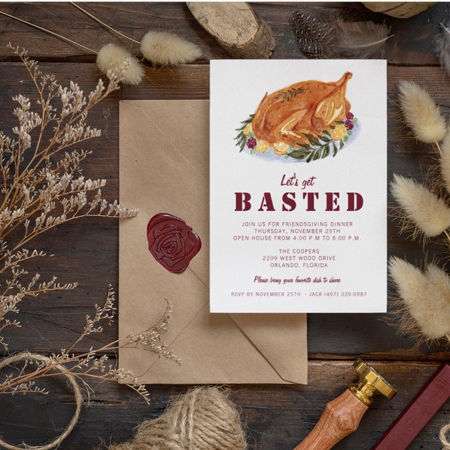 Invitation Soirée de l'Action d'Amabilité Dîners de Thanksgiv (Créateur téléchargé)