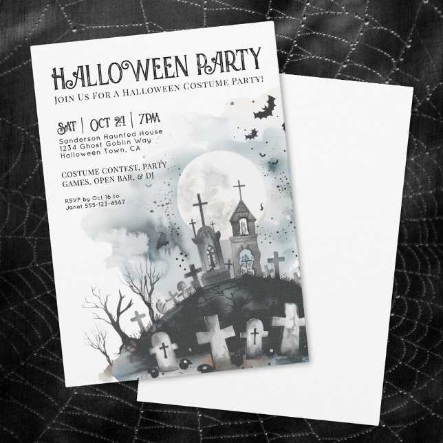 Invitation Soirée de l'Halloween tenue annuelle (Annual Costume Halloween Party Invitation)