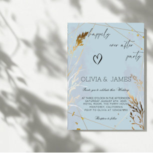 Invitation Soirée de mariage élégante "Heureusement toujours 