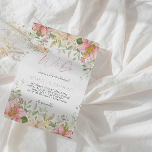 Invitation Soirée de mariage florale "We Do"