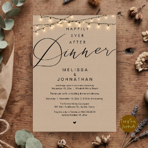 Invitation Soirée de Mariage Happily Ever After