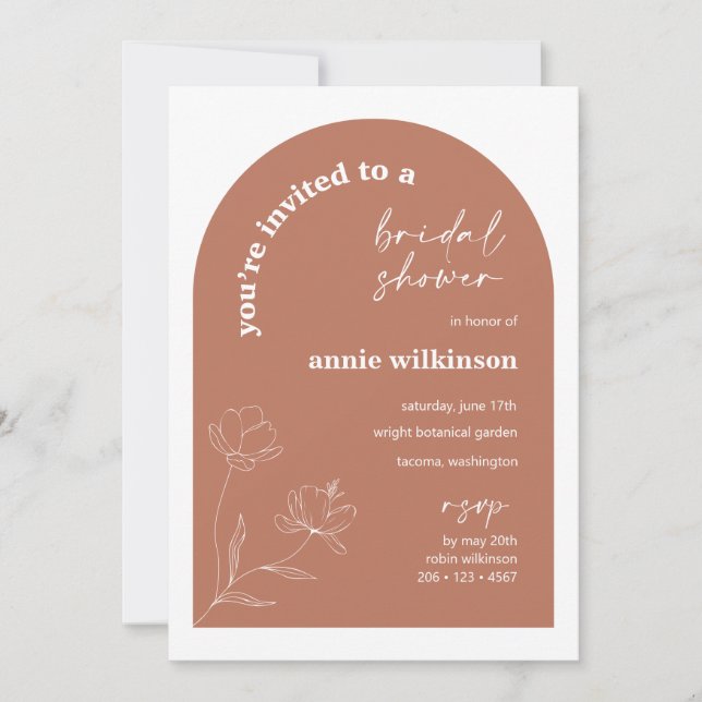 Invitation Soirée de mariage Retro de la douche nuptiale (Devant)