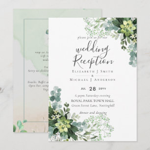 Invitation Soirée De Mariage Soirée Verdoyante Uniquement En