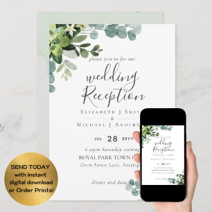 Invitation Soirée De Mariage Soirée Verdoyante Uniquement En