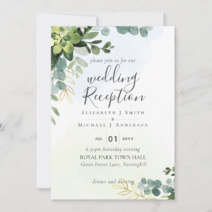 Invitation Soirée De Mariage Soirée Verdoyante Uniquement En