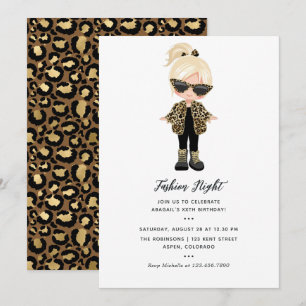 Invitation Soirée de mode pour filles