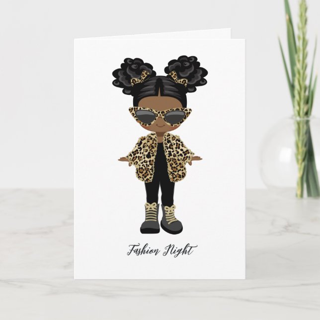 Invitation Soirée de mode pour filles (Devant)