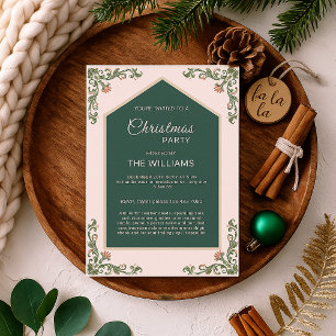 Invitation Soirée de Noël à la florale de Sage Green