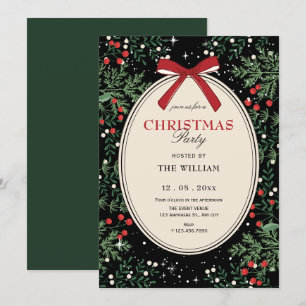 Invitation Soirée de Noël classique