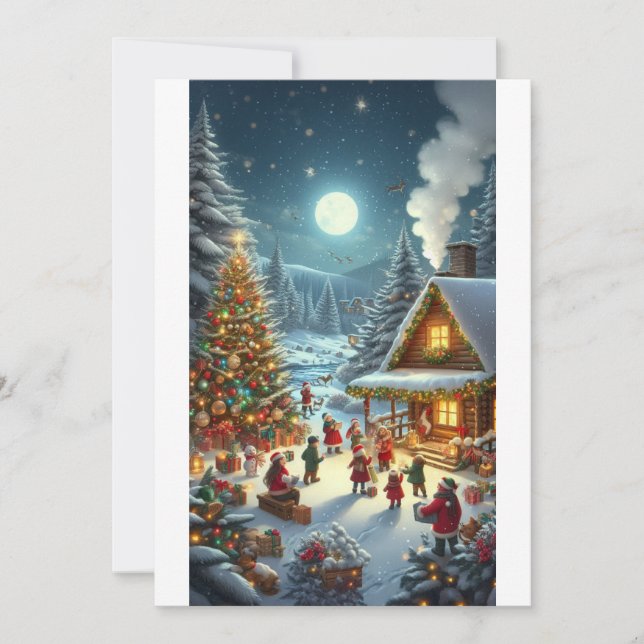 Invitation Soirée de Noël cosy" (Devant)