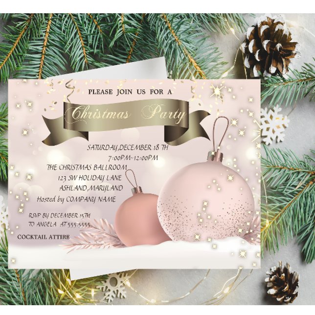 Invitation Soirée de Noël de la Chic Christmas Balls Company (Créateur téléchargé)