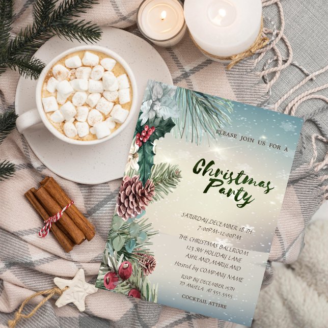Invitation Soirée de Noël de la compagnie des Cônes de Pin Ba (Créateur téléchargé)