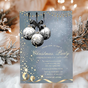 Invitation Soirée de Noël de la société Christmas Balls Spark