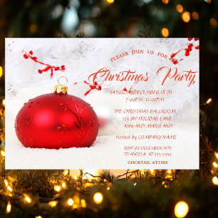 Invitation Soirée de Noël de la société Elegant Christmas Bal