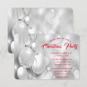 Invitation Soirée de Noël de la société Silver Christmas Ball