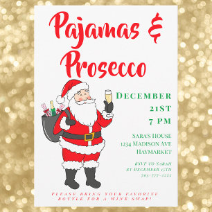 Invitation Soirée de Noël des Dames Pyjamas & Prosecco