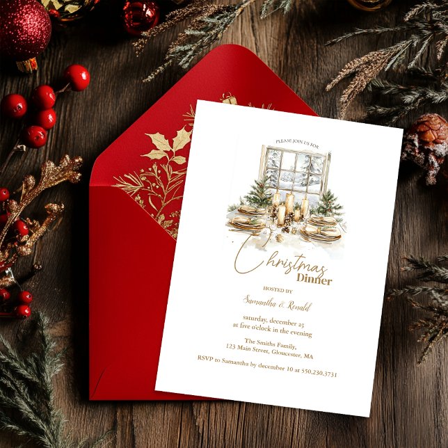 Invitation Soirée de Noël élégante (Créateur téléchargé)