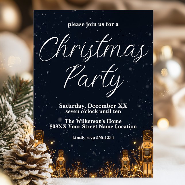 Invitation Soirée de Noël Magique Casse-Noisette d'Hiver (Créateur téléchargé)