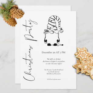 Invitation Soirée de Noël minimaliste moderne