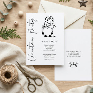 Invitation Soirée de Noël minimaliste moderne