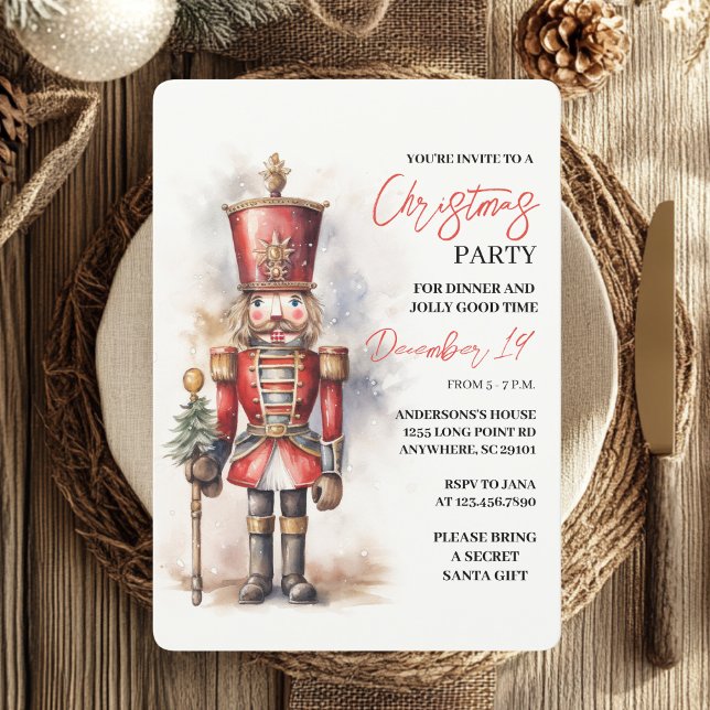 Invitation Soirée de Noël Nutcracker (Créateur téléchargé)