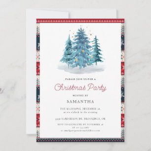 Invitation Soirée de Noël rustique