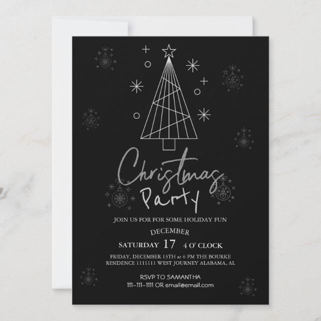 Invitation Soirée de Noël Soirée Soirée de Noël (Devant)