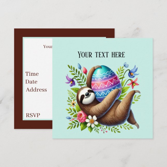 Invitation Soirée de Pâques (Devant / Derrière)
